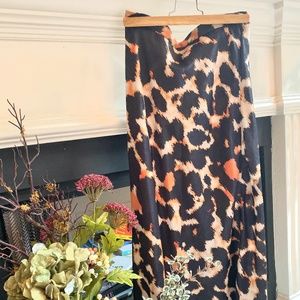 Free People Slip Satin Midi Skirt